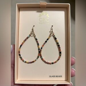 NIB C&C California glass bead earrings